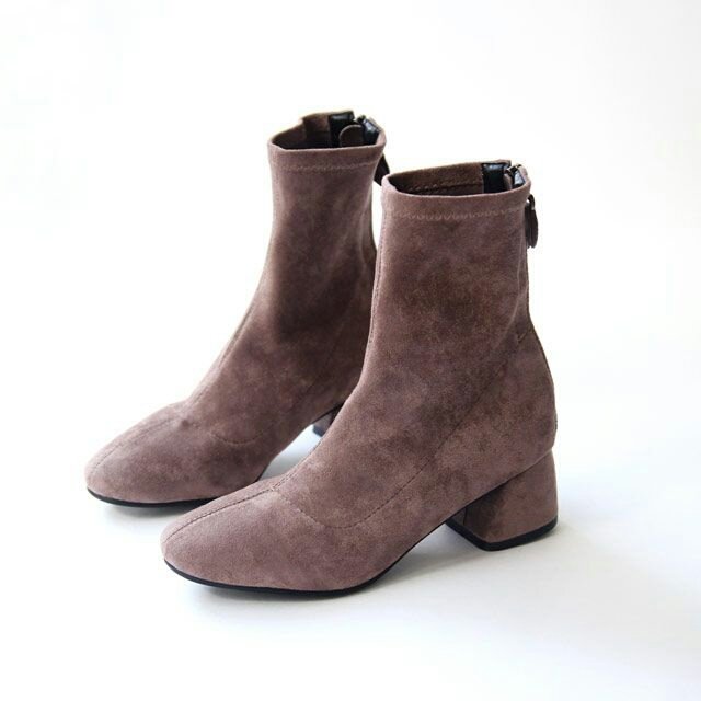 Spandex Suede Ankle Boots 5cm casual design A neat