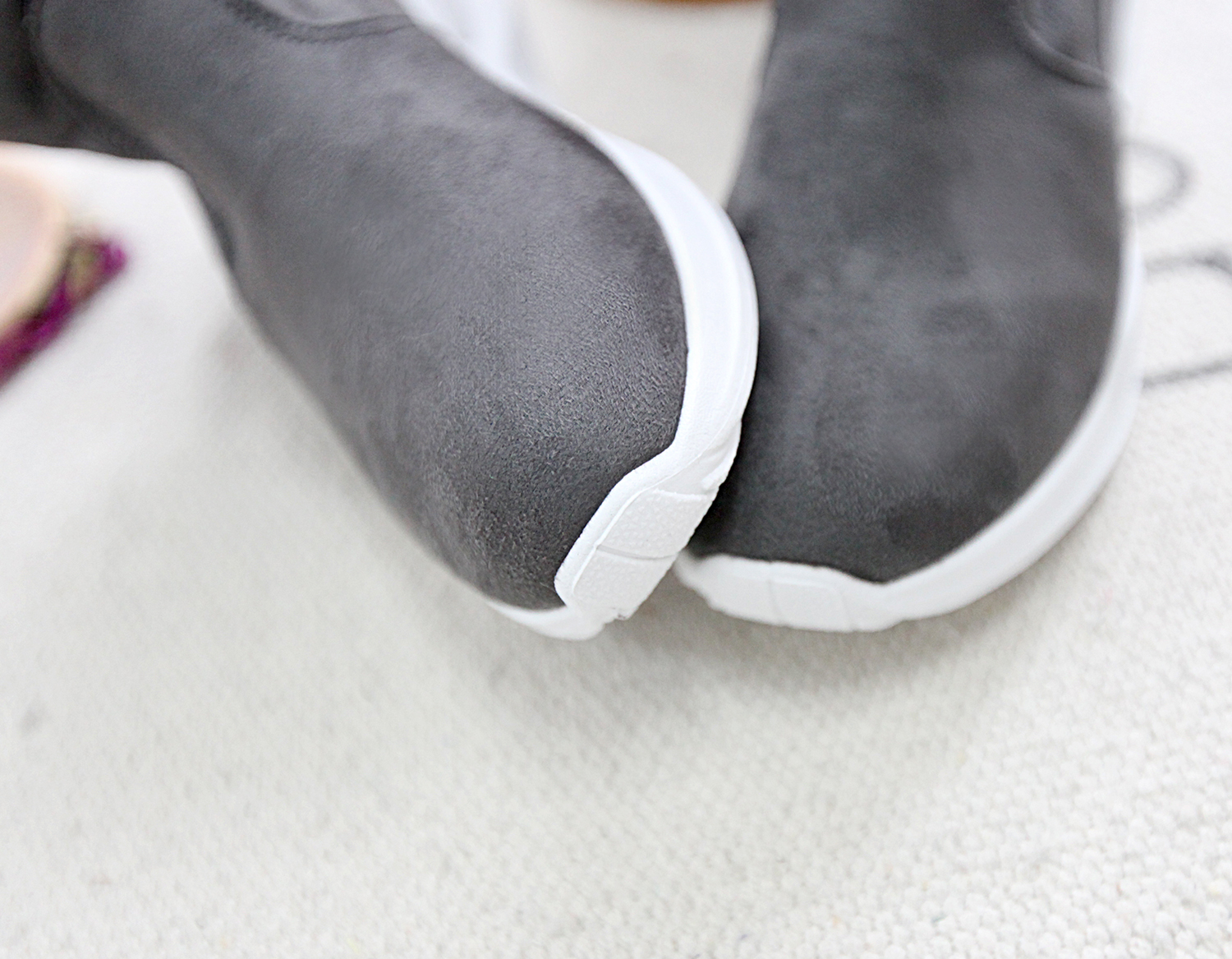 Nome-core style modern boots with suede brushed hi