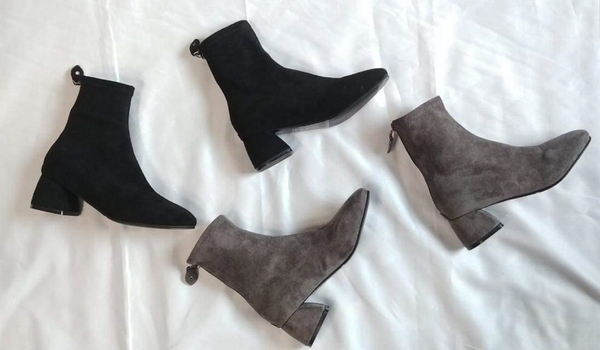 Spandex Suede Ankle Boots 5cm casual design A neat