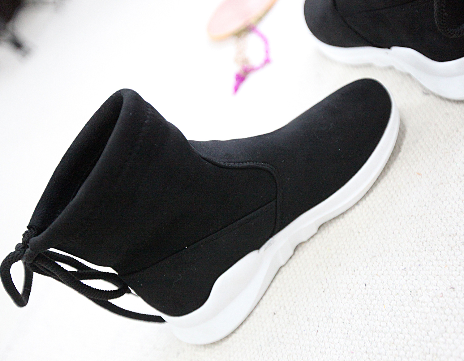 Nome-core style modern boots with suede brushed hi