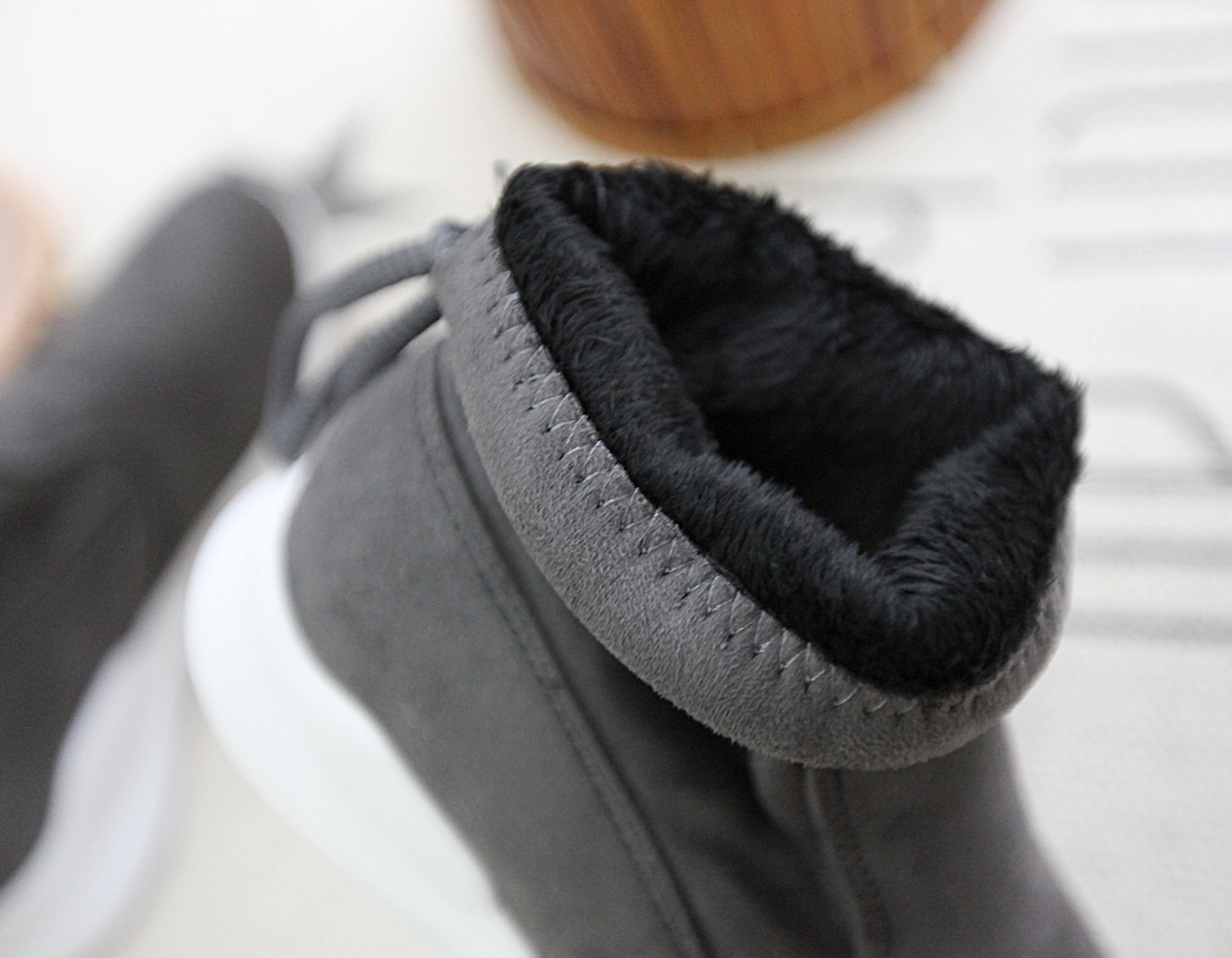 Nome-core style modern boots with suede brushed hi