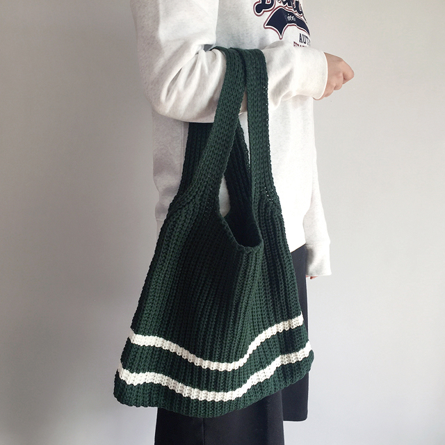Knit color knit eco bag new term look bag diaper s