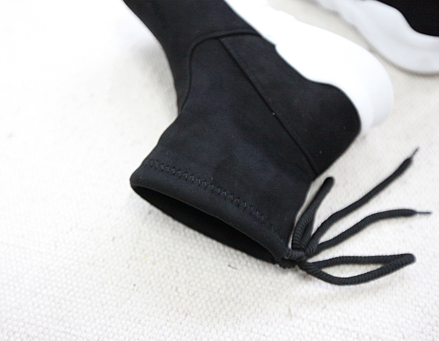 Nome-core style modern boots with suede brushed hi