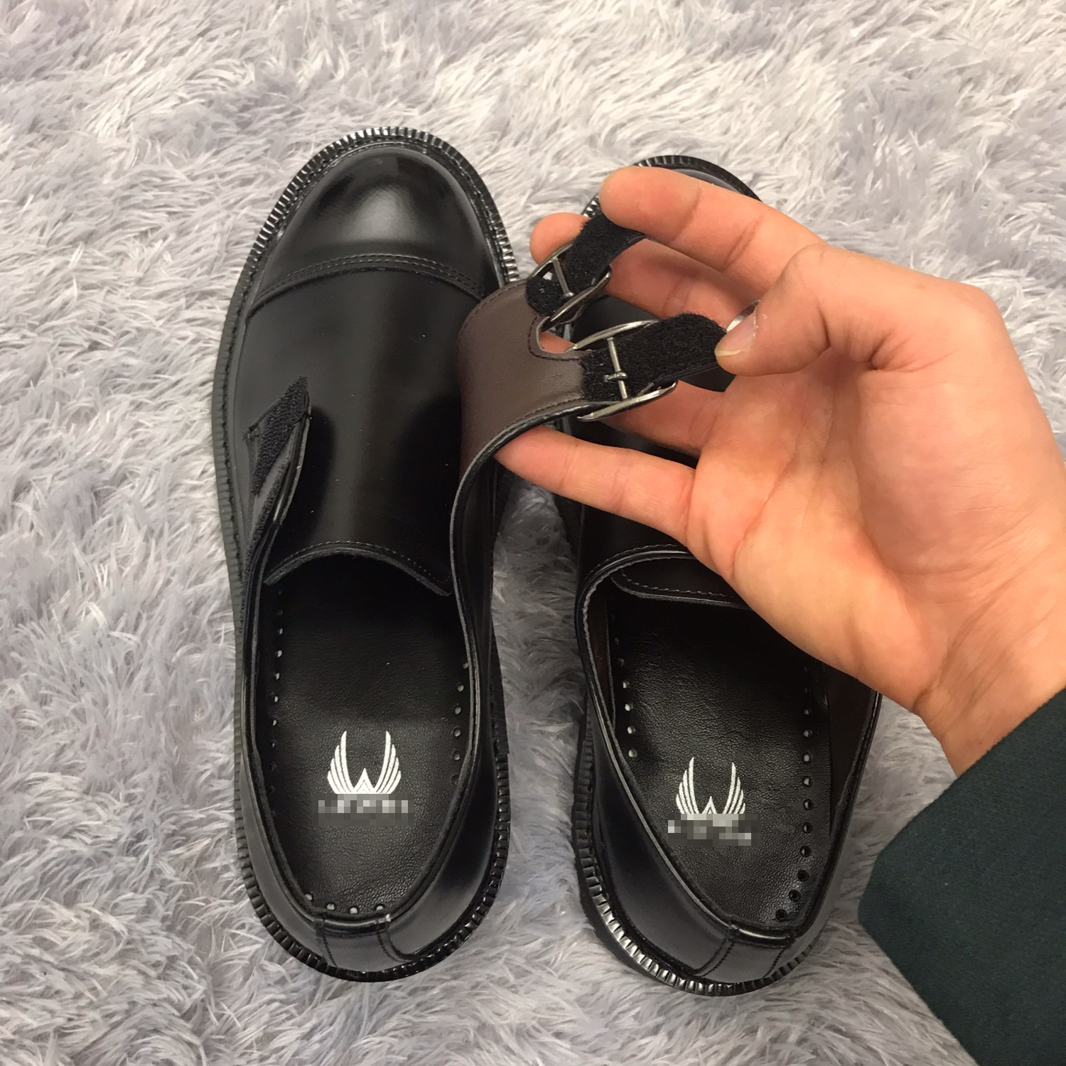 Double Strap Man Monk Shoes Comfortable Shoes Heig