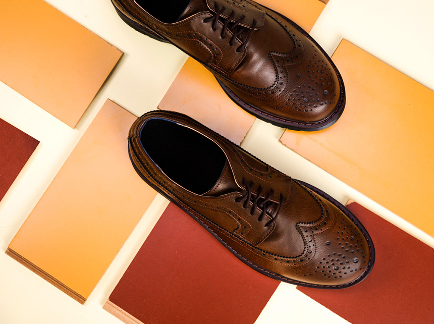 Men's Heel Wingtip Lopper Trendy Styling Dandy 