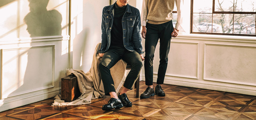 Men's Heel Wingtip Lopper Trendy Styling Dandy 