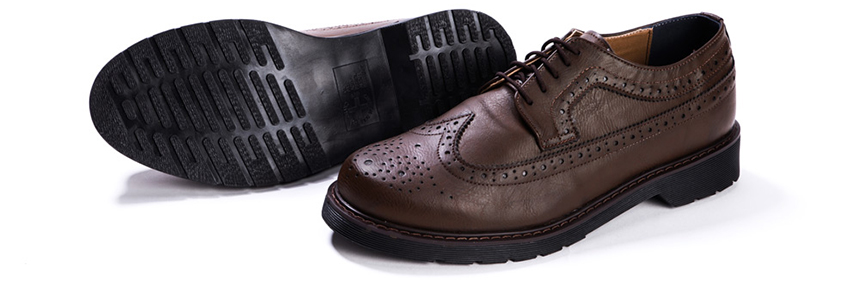 Men's Heel Wingtip Lopper Trendy Styling Dandy 