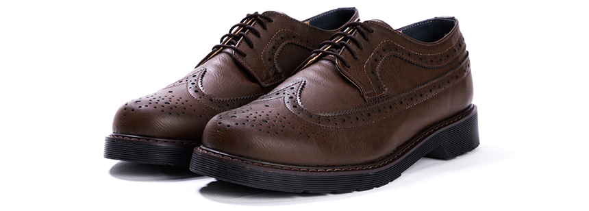 Men's Heel Wingtip Lopper Trendy Styling Dandy 