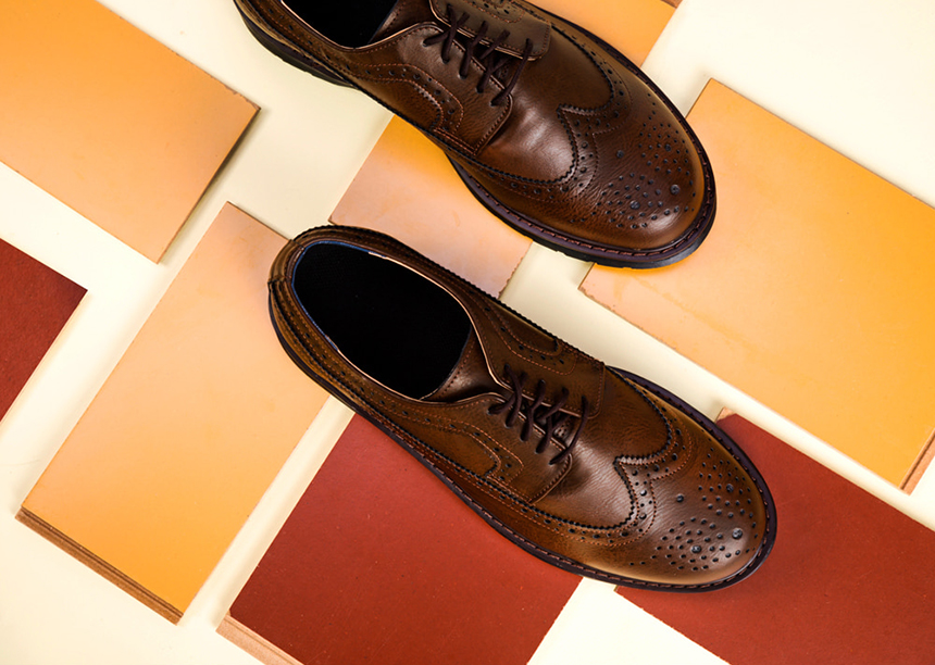 Men's Heel Wingtip Lopper Trendy Styling Dandy 