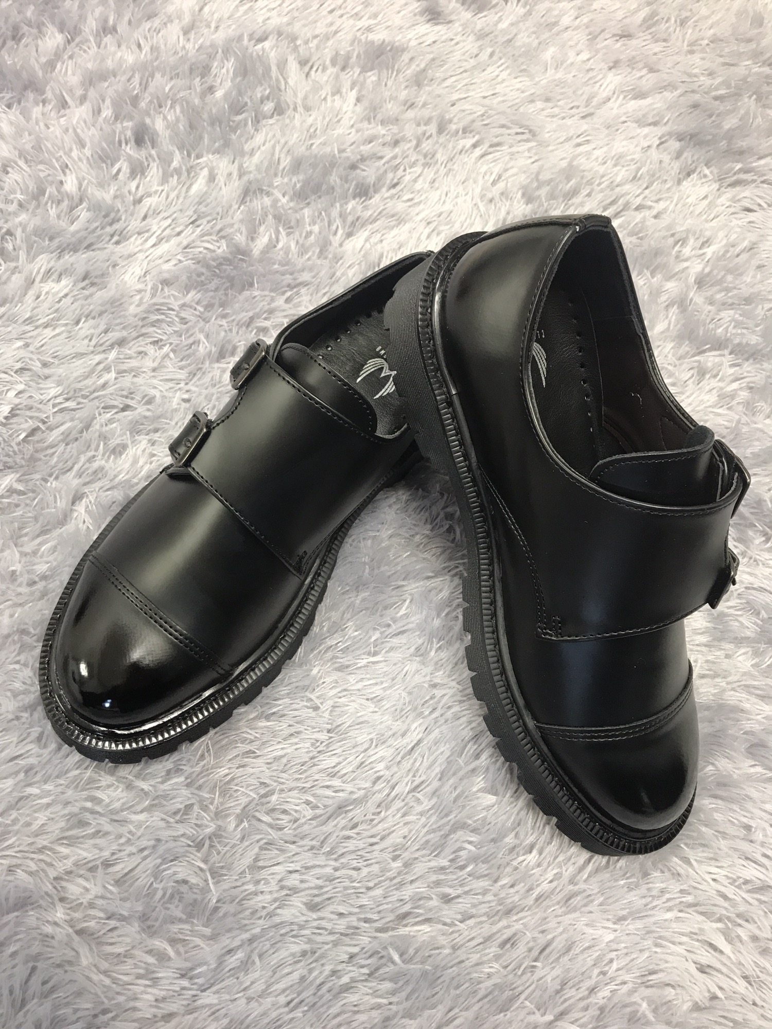 Double Strap Man Monk Shoes Comfortable Shoes Heig