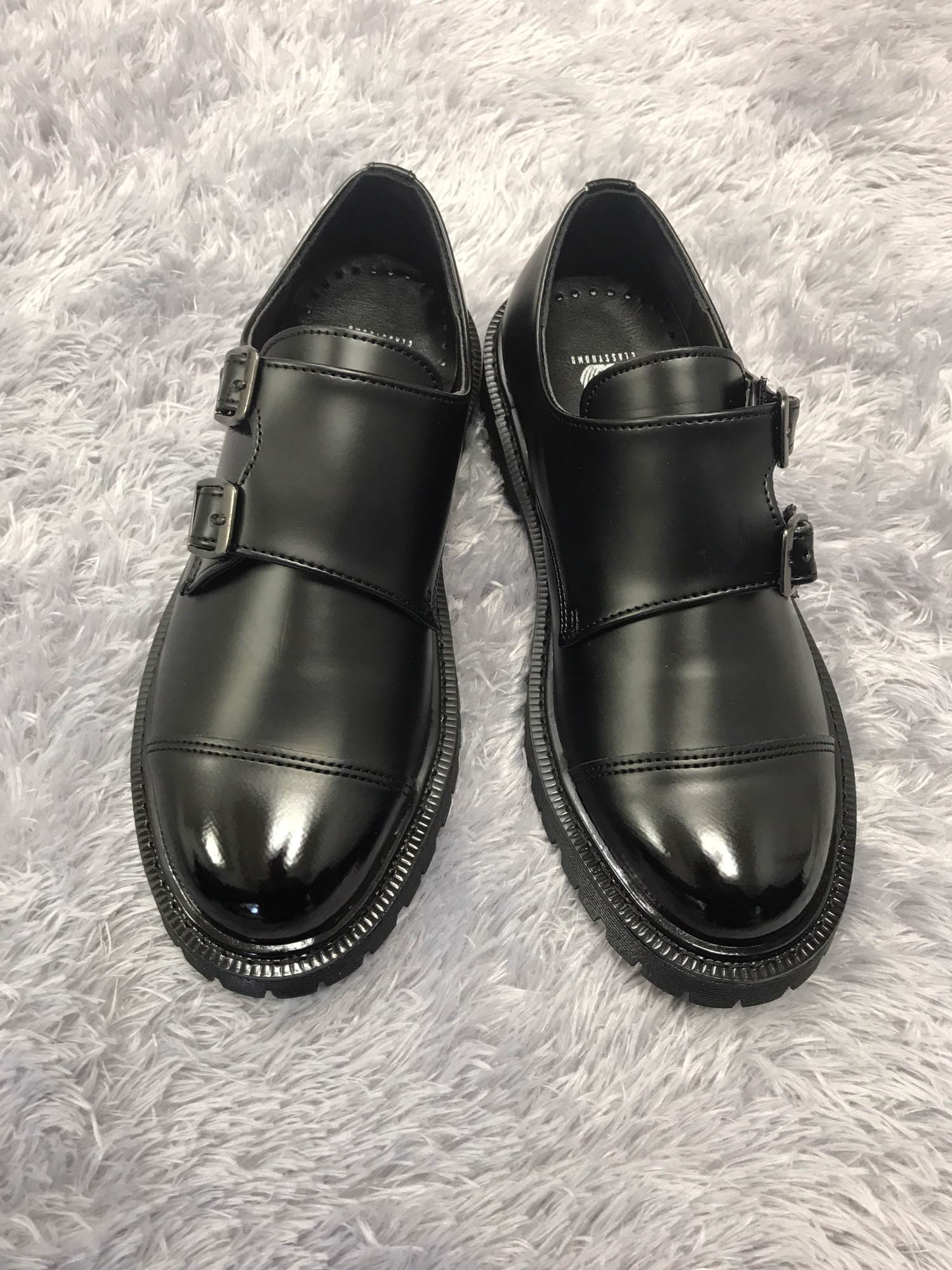 Double Strap Man Monk Shoes Comfortable Shoes Heig