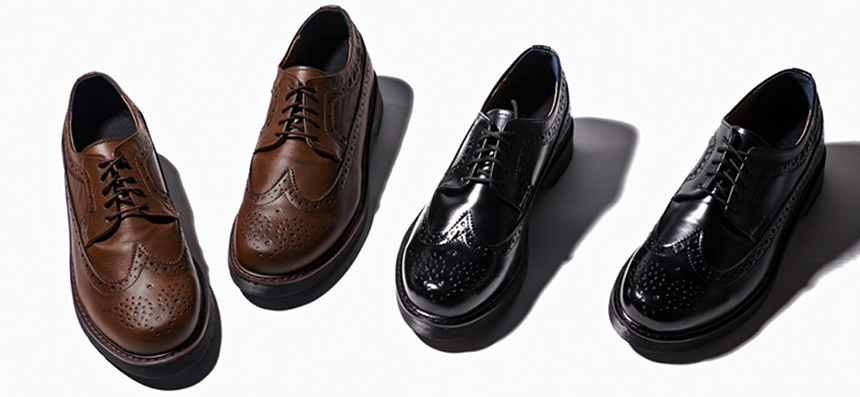 Men's Heel Wingtip Lopper Trendy Styling Dandy 