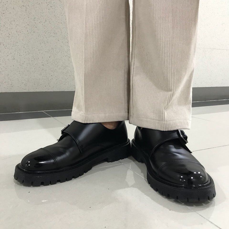Double Strap Man Monk Shoes Comfortable Shoes Heig