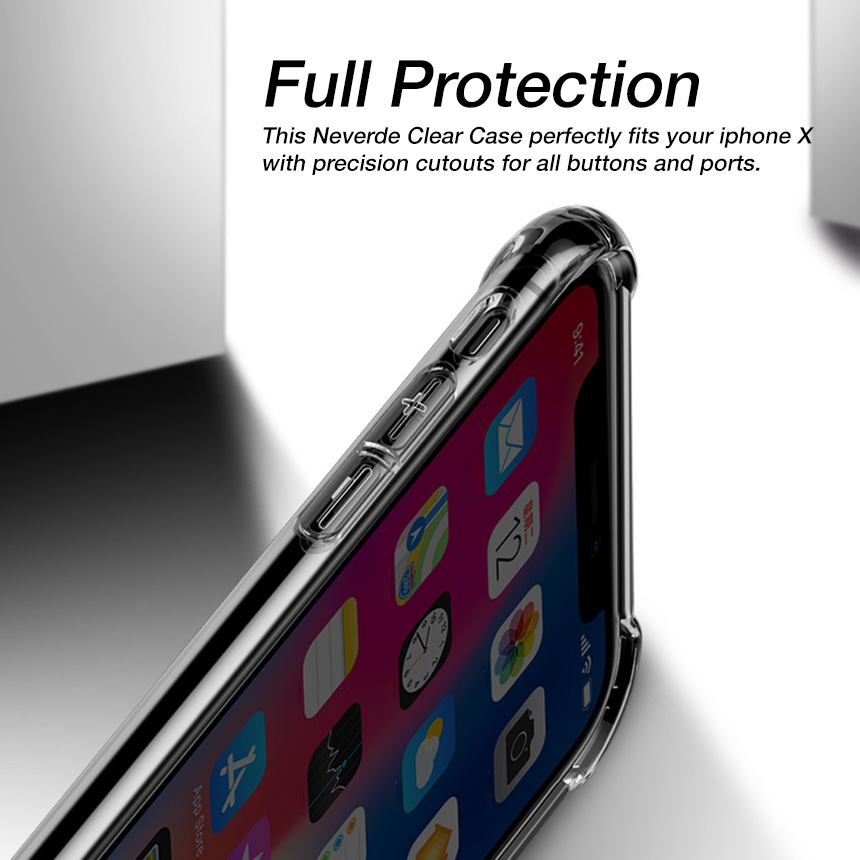 IPhone X Case Never Die Bumper Clear Shock Protect