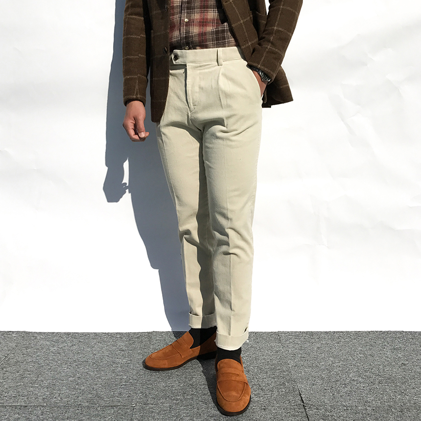 Cowhide suede rope handmade 3color men's shoes 