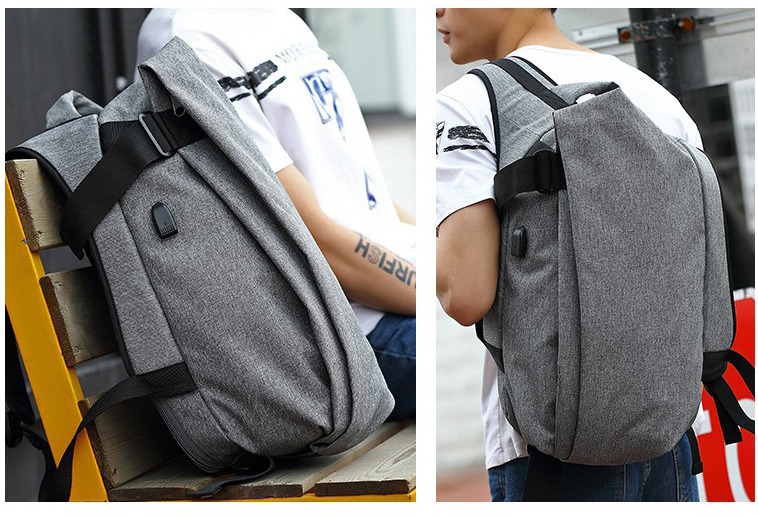 Inbags male laptop carrier band usb expandable bac