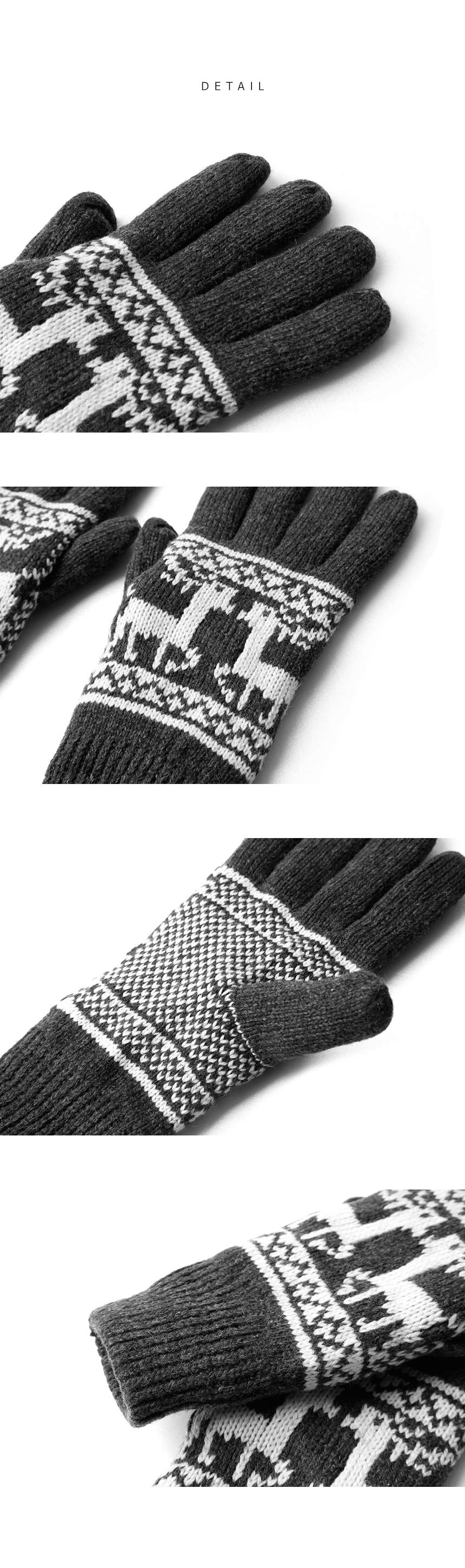Nordic Smartphone Touch Gloves Fur Lining Couple W