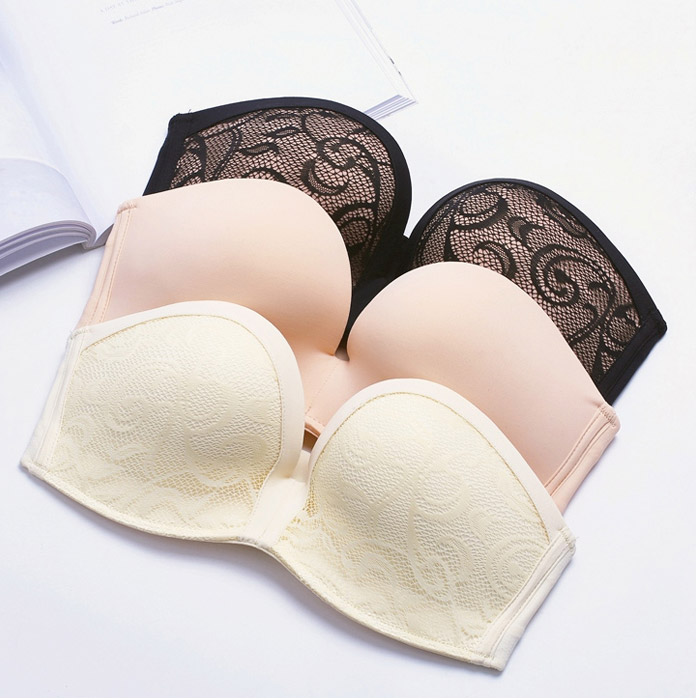 Noyer Race Off-Shoulder Bra Wedding Nude Underwear