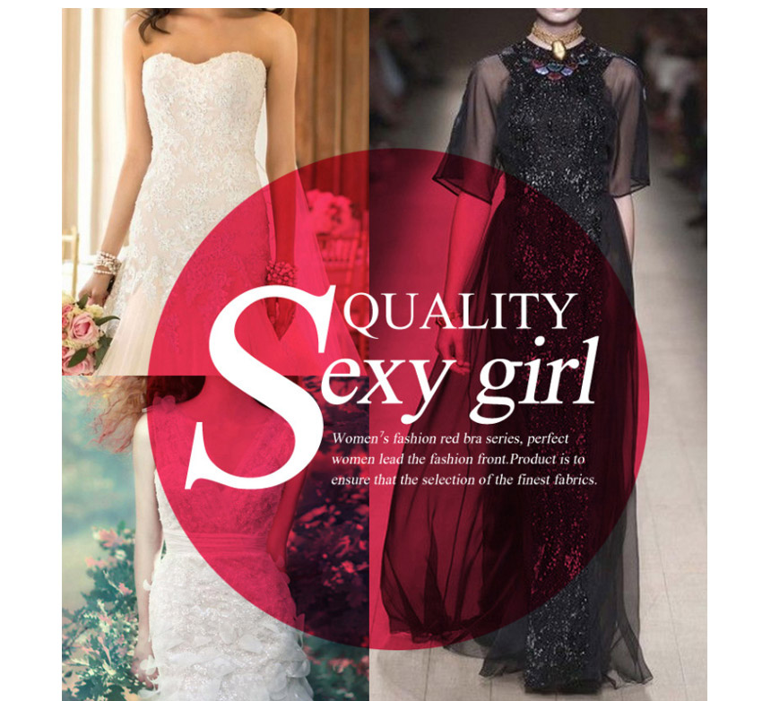 Noyer Race Off-Shoulder Bra Wedding Nude Underwear