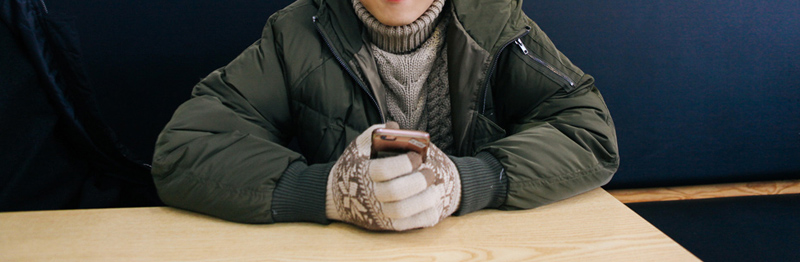 Snowflake smartphone touch gloves winter cute knit