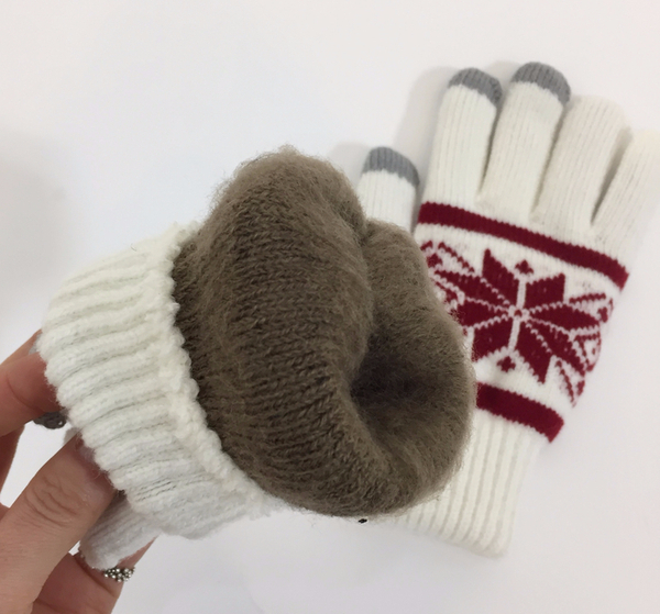 Double warming smartphone touch gloves winter cell