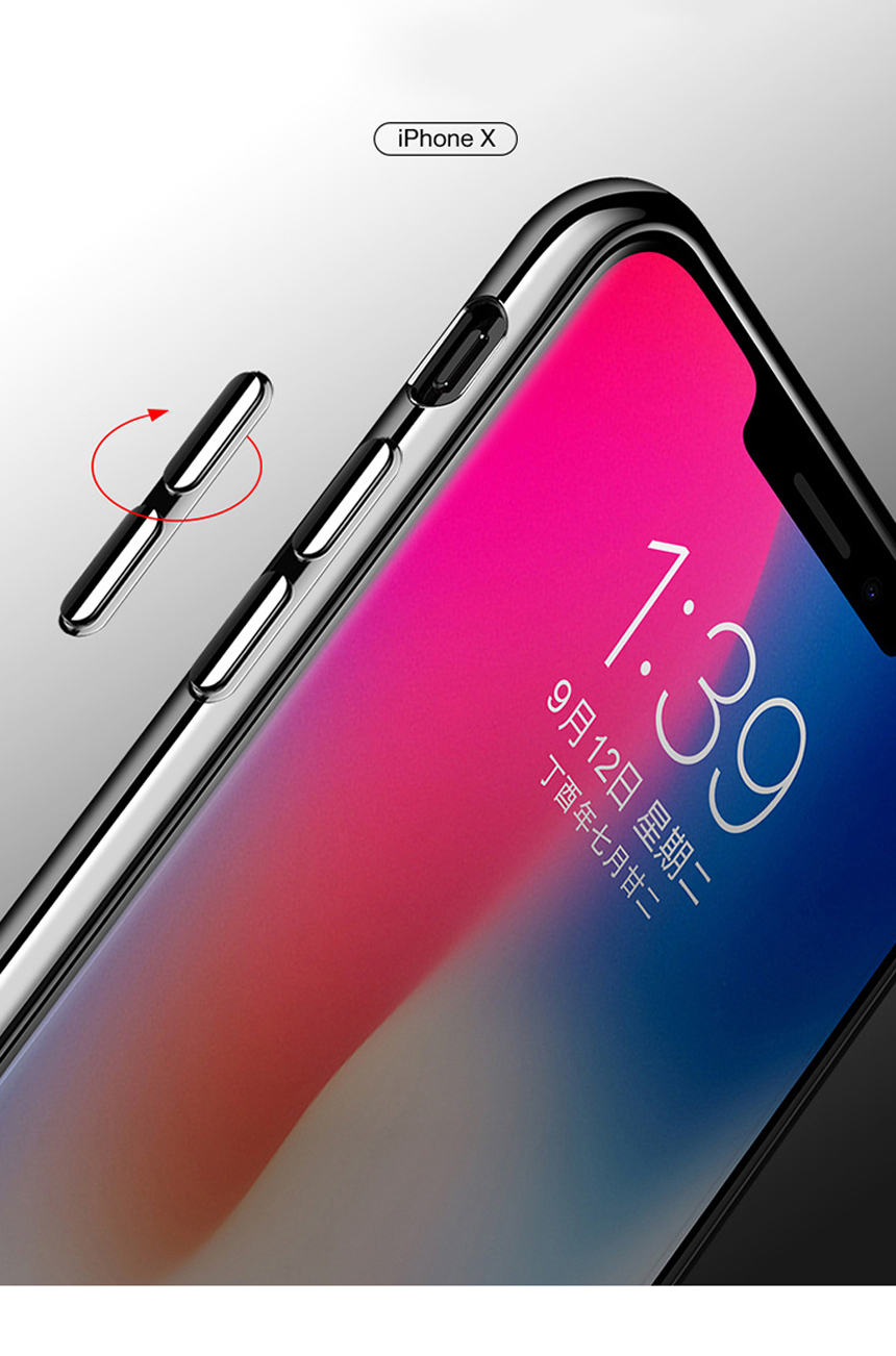 CAFELE Mirror Clear Full Cover iPhone X Case Unusu