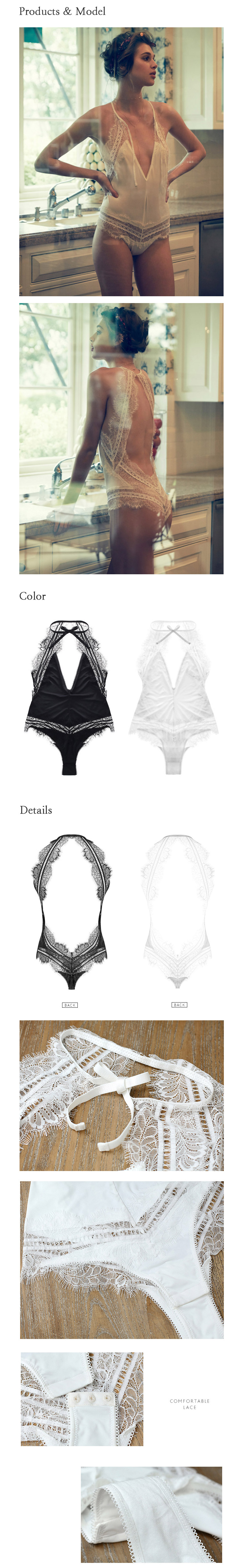 Sexy Jump Suits All-In-One Brat Halter Lingerie Bu