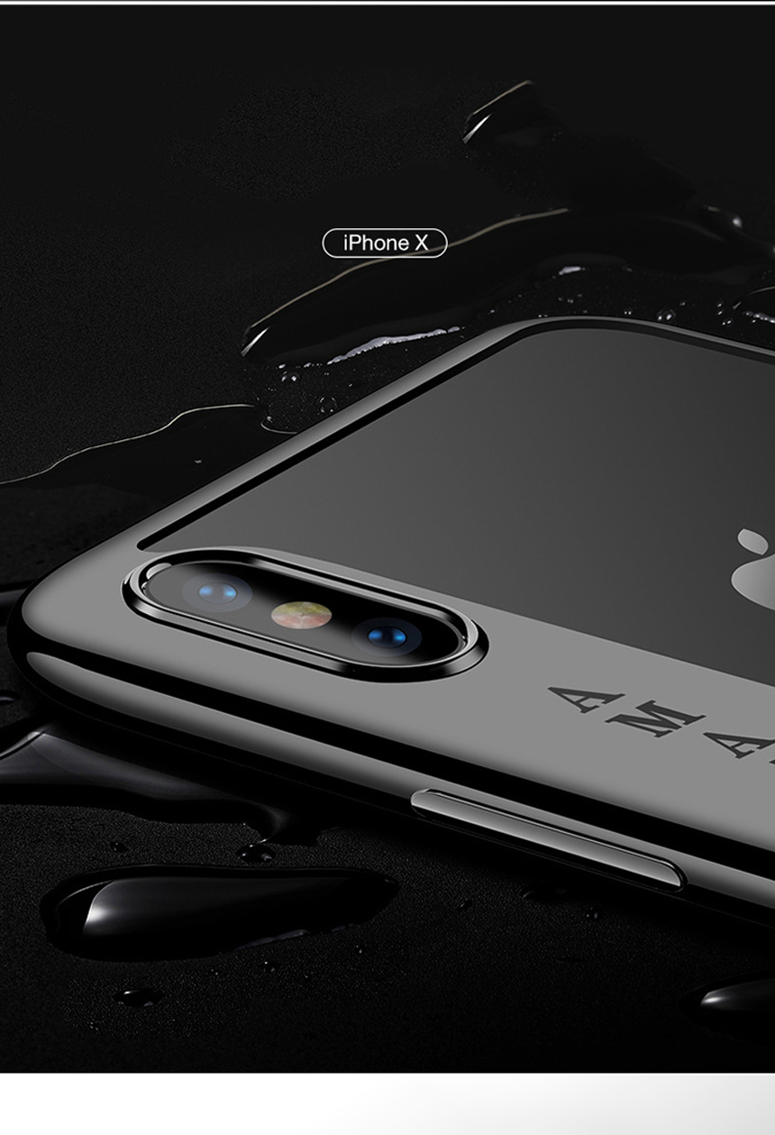 CAFELE Mirror Clear Full Cover iPhone X Case Unusu