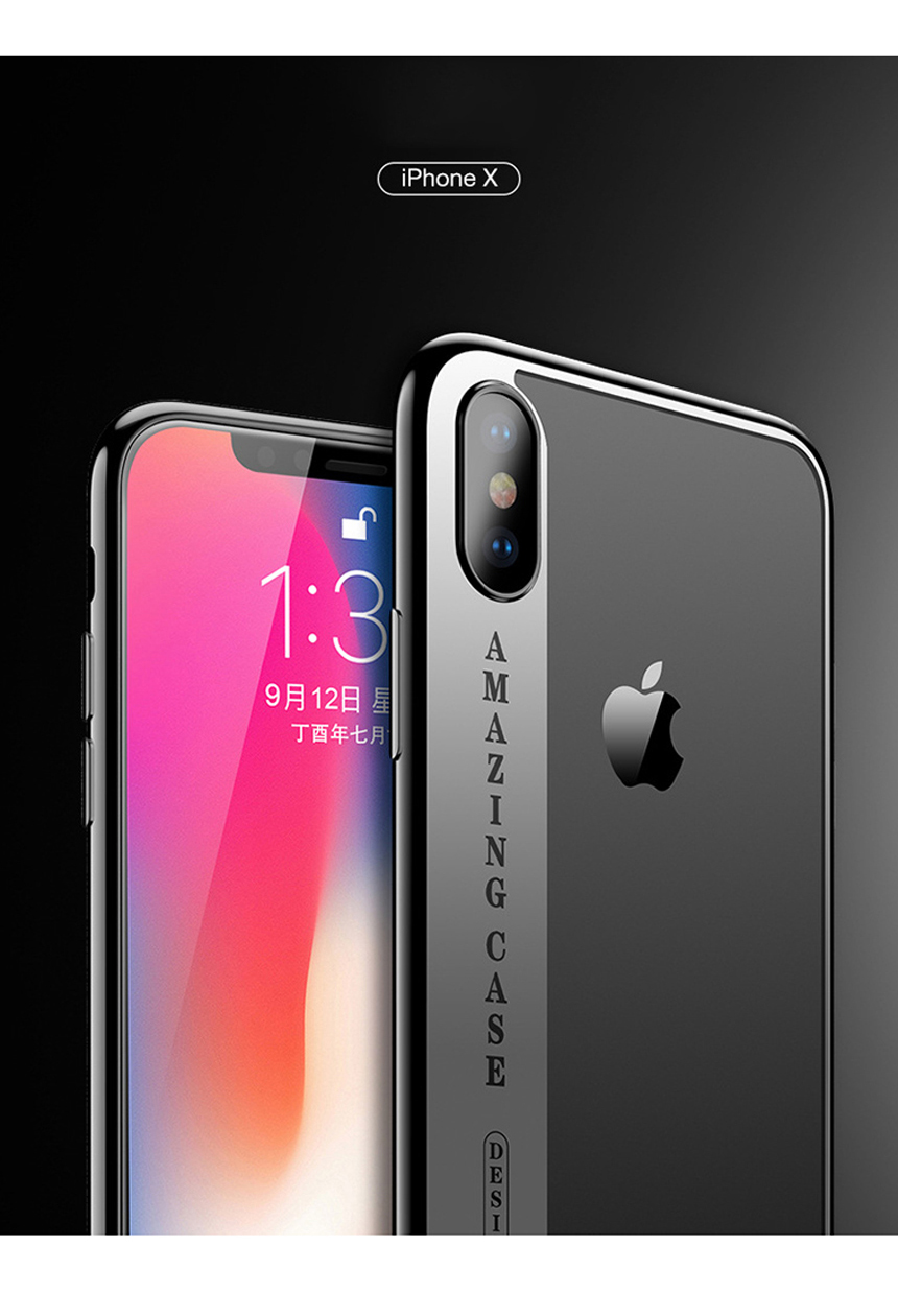 CAFELE Mirror Clear Full Cover iPhone X Case Unusu