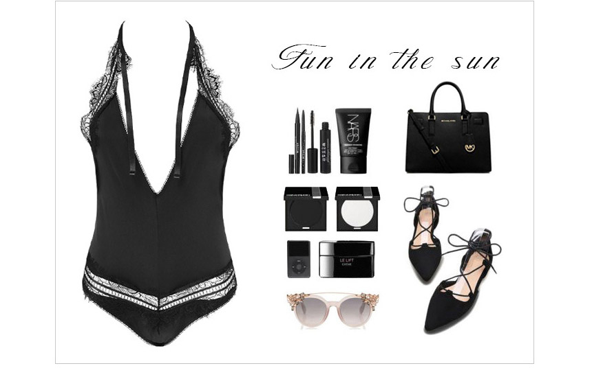 Sexy Jump Suits All-In-One Brat Halter Lingerie Bu