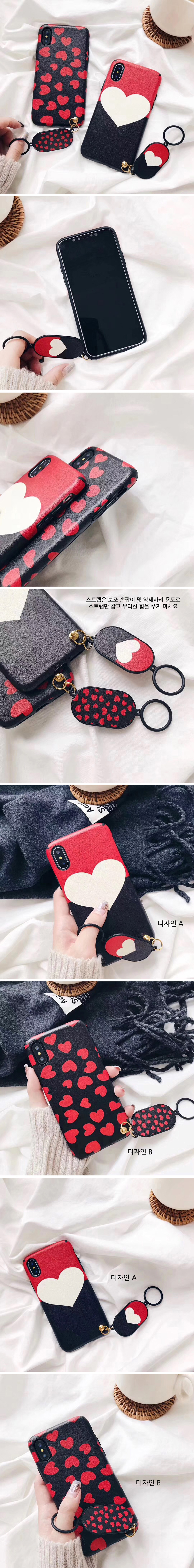 Heart Pattern Strap Iphone X Case Unique Cellphone